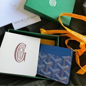 Goyard st Sulpice blue card holder